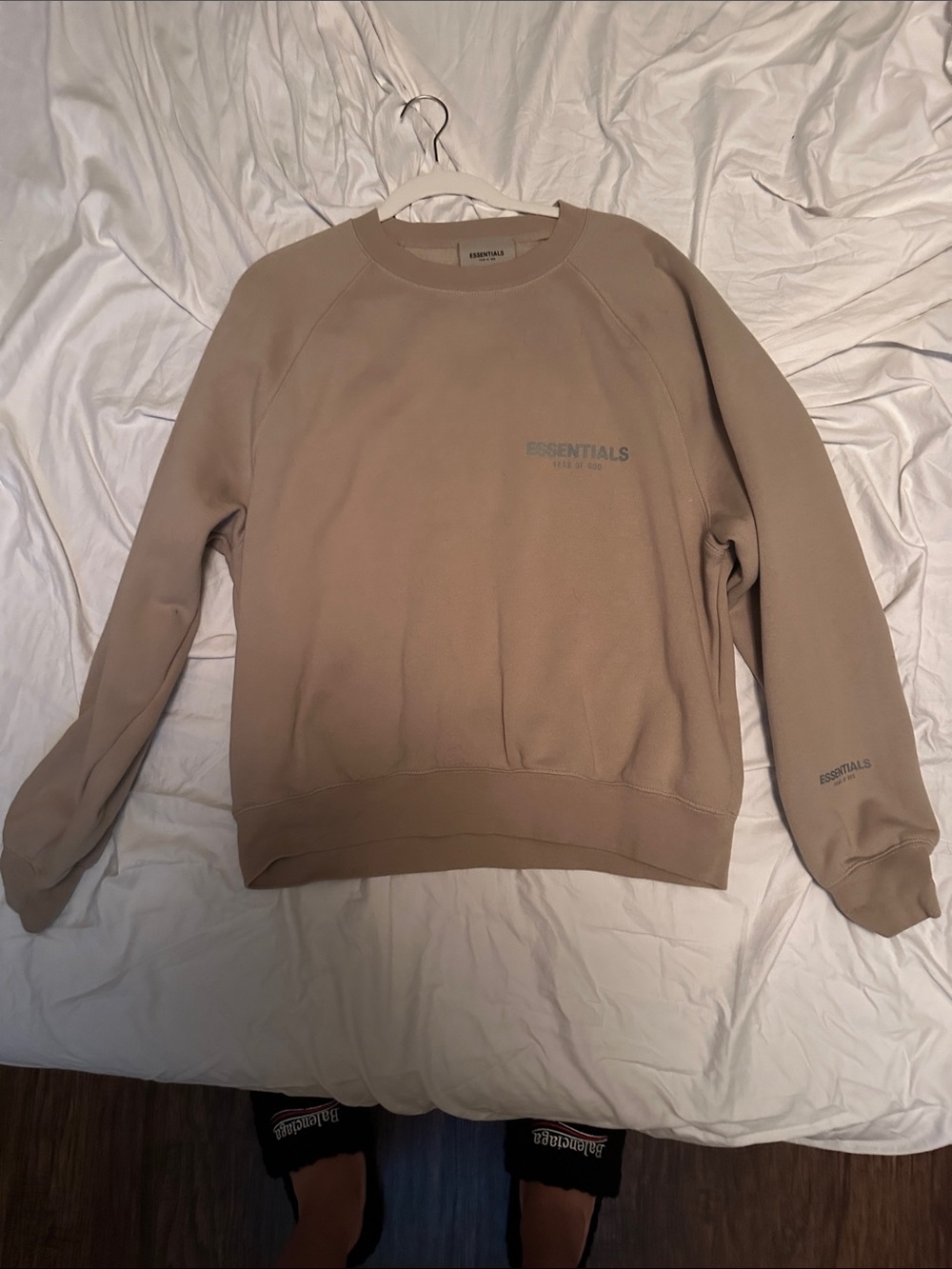 Essentials Men's Crewneck Sweatshirt in Beige Taupe